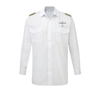 Thumbnail for Propeller Shape Aviation Alphabet Designed Long Sleeve Pilot Shirts