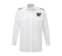 Thumbnail for Amazing Boeing 747 Designed Long Sleeve Pilot Shirts