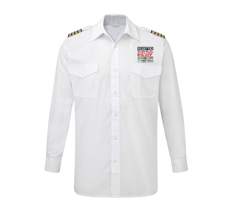 Airline Pilot Label Designed Long Sleeve Pilot Shirts