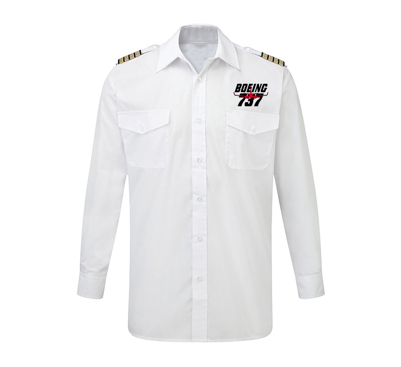 Amazing Boeing 737 Designed Long Sleeve Pilot Shirts