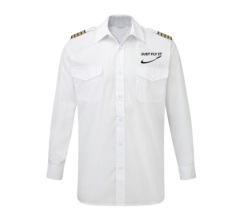 Just Fly It 2 Designed Long Sleeve Pilot Shirts