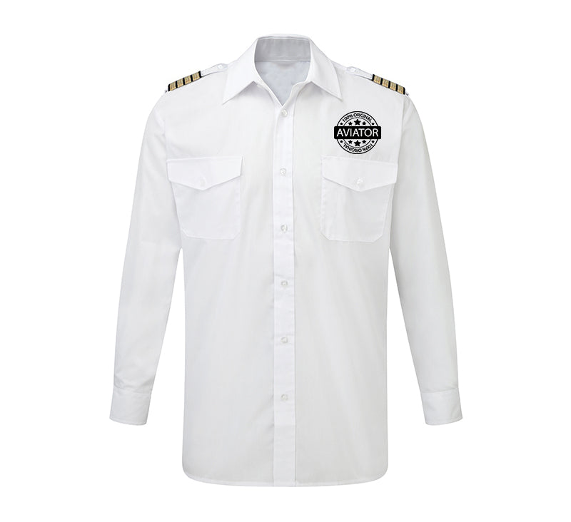 %100 Original Aviator Designed Long Sleeve Pilot Shirts