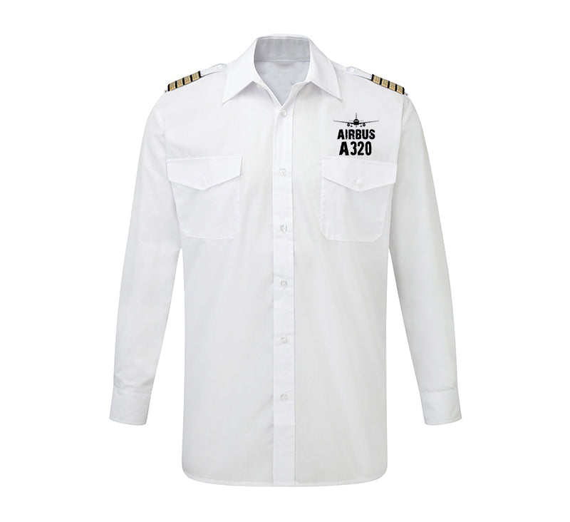Airbus A320 & Plane Designed Long Sleeve Pilot Shirts