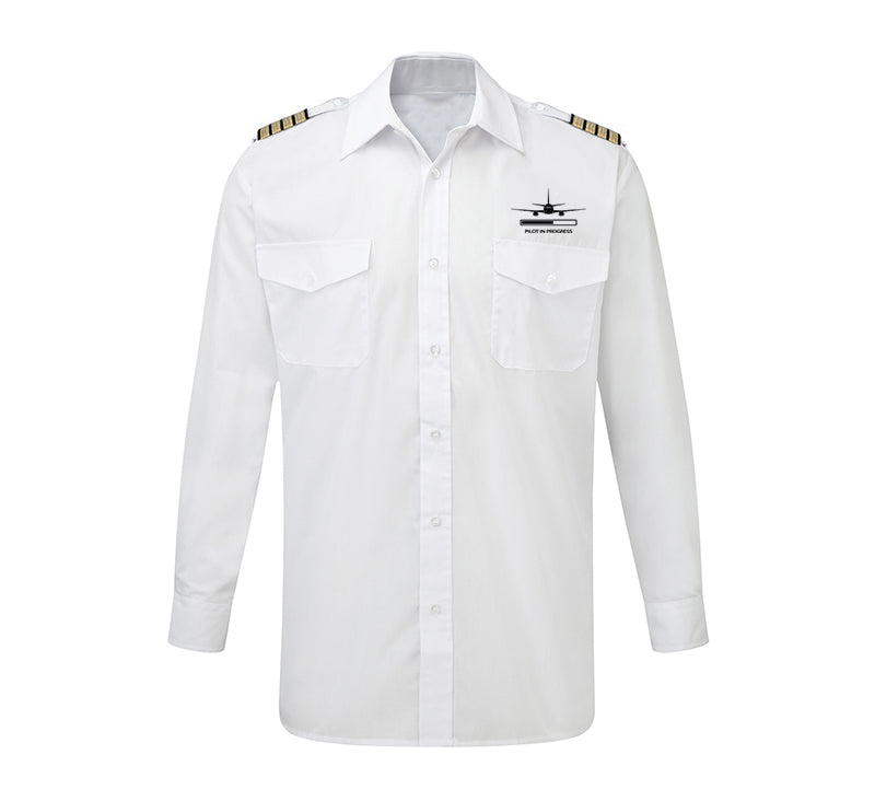 Pilot In Progress Designed Long Sleeve Pilot Shirts