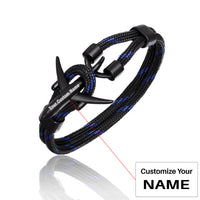 Thumbnail for (Edition 2) Super Quality Stylish Airplane Shape Bracelets Black (Mixed Colours)