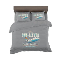 Thumbnail for BAC One-Eleven 500 - Cartoon - Bedding Set - Gray