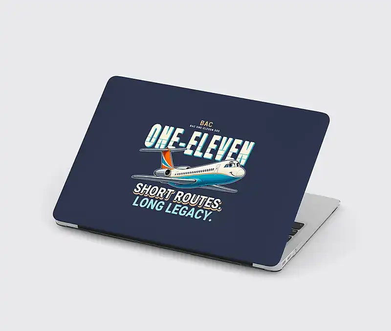 BAC One-Eleven 500 - Cartoon - MacBook Case - Navy Blue