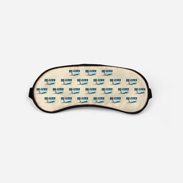 BAC One-Eleven 500 - Cartoon Pattern - Sleep Mask - Beige