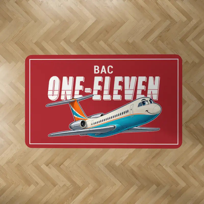 BAC One-Eleven 500 - Cartoon - Rectangle Carpet - Red
