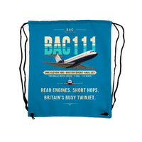 Thumbnail for BAC One-Eleven 500 - Drawstring Bag - Original - Light Blue