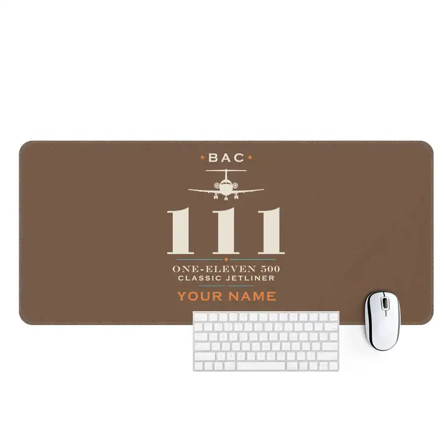 BAC One-Eleven 500 - Heritage + Name - Desk Mat - Brown