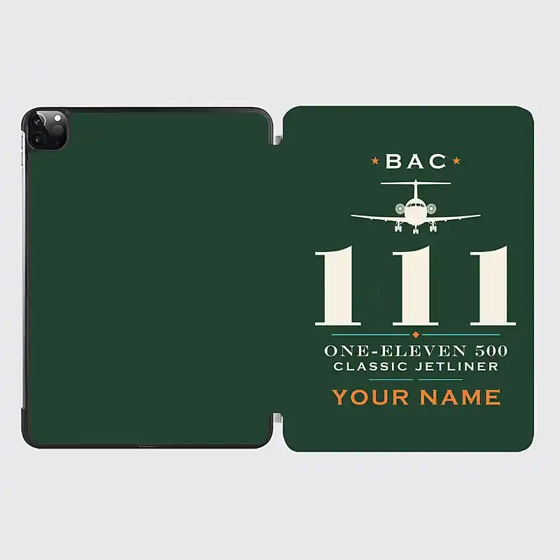 BAC One-Eleven 500 - Heritage + Name - iPad Case - Dark Green