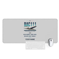 Thumbnail for BAC One-Eleven 500 - Original + Name - Desk Mat - Light Gray