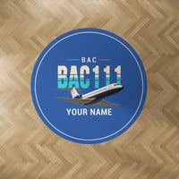 Thumbnail for BAC One-Eleven 500 - Original + Name - Round Carpet - Blue