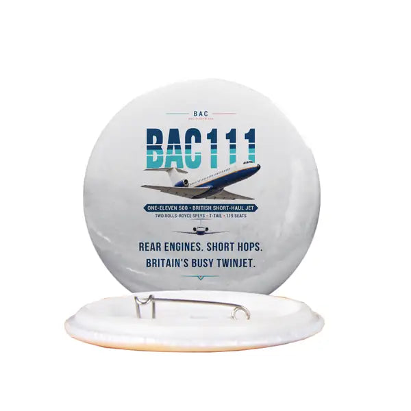 BAC One-Eleven 500 - Original - Pin - White