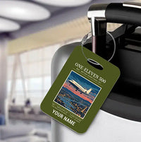 Thumbnail for BAC One-Eleven 500 - Poster + Name - Luggage Tag - Green Army
