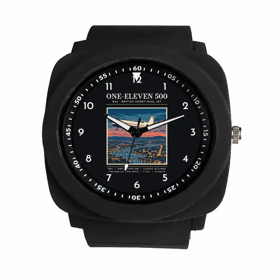 BAC One-Eleven 500 - Poster - Rubber Strap - Black