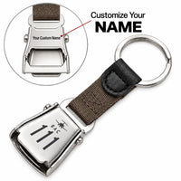 Thumbnail for BAC One-Eleven 500 - Seat Belt Key Chain - Heritage + Name - Brown