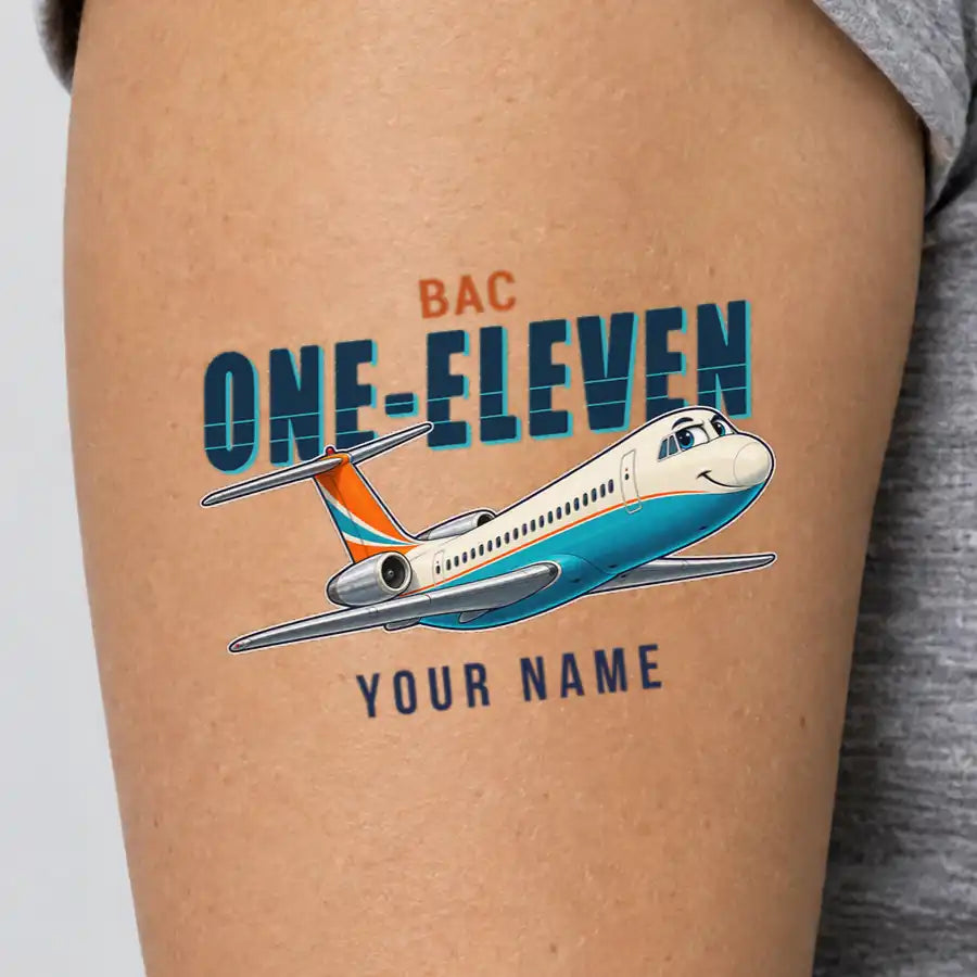 BAC One-Eleven 500 - Tattoo - Cartoon + Name