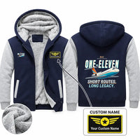 Thumbnail for BAC One-Eleven 500 Zipped Sweatshirts - Cartoon + Name - Navy & Gray