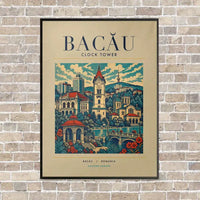 Thumbnail for BACĂU - Poster - Canvas Framed - Beige
