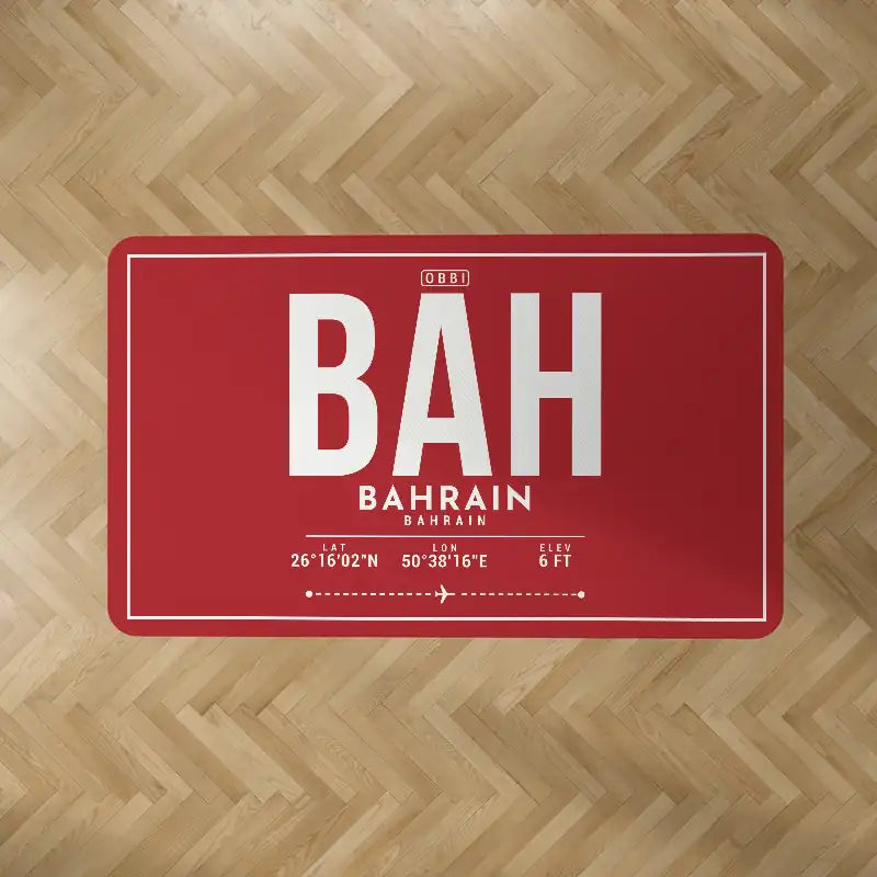 Bahrain International Airport (BAH) Carpets - Carpet Rectangle - ID Tag - Red V2