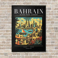 Thumbnail for BAHRAIN - Poster - Canvas Framed - Black