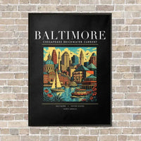 Thumbnail for BALTIMORE - Poster - Canvas Framed - Black