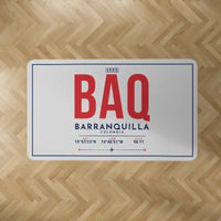 Thumbnail for Ernesto Cortissoz International Airport (BAQ) Carpets - Carpet Rectangle - ID Tag - Light Gray V2