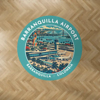 Thumbnail for Ernesto Cortissoz International Airport (BAQ) Carpets - Carpet Round - Badge - Turquoise V2