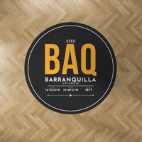 Thumbnail for Ernesto Cortissoz International Airport (BAQ) Carpets - Carpet Round - ID Tag - Black V2