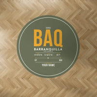 Thumbnail for Ernesto Cortissoz International Airport (BAQ) Carpets - Carpet Round - ID Tag + Name - Green Army V2