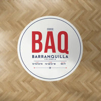 Thumbnail for Ernesto Cortissoz International Airport (BAQ) Carpets - Carpet Round - ID Tag - White V2