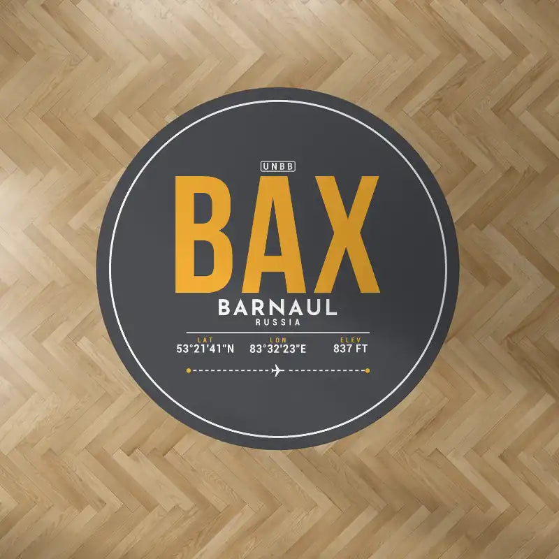 Barnaul Gherman Titov International Airport (BAX) Carpets - Carpet Round - ID Tag - Dark Gray V2
