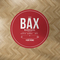 Thumbnail for Barnaul Gherman Titov International Airport (BAX) Carpets - Carpet Round - ID Tag + Name - Red V2