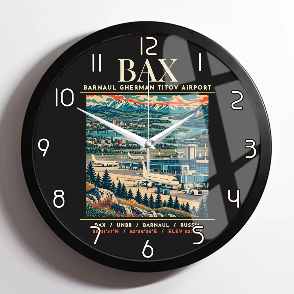 BAX - Poster - Wall Clock Framed - Black