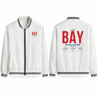 Thumbnail for Baia Mare Airport (BAY) Stylish Jackets - Baseball Collar - Tag - White