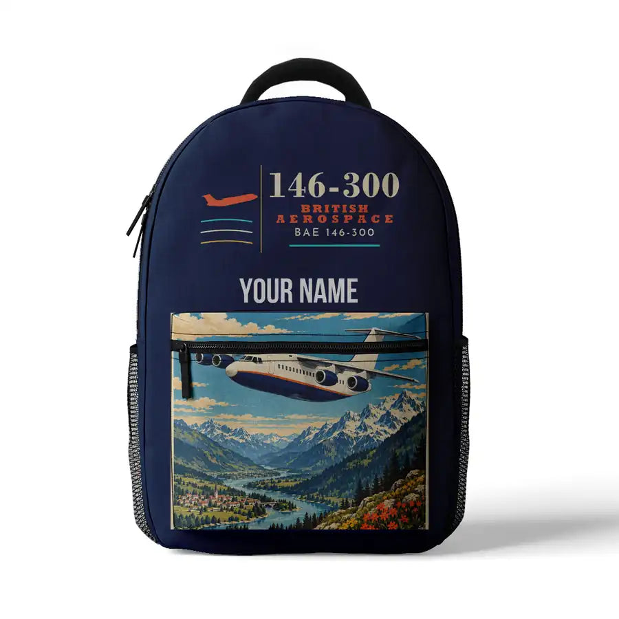 BAe 146-300 - 3D Backpack - Dark Blue + Name
