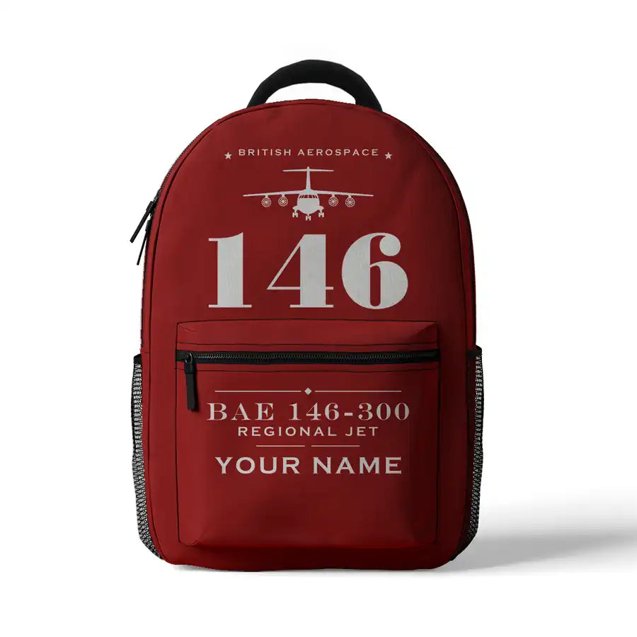BAe 146-300 - 3D Backpack - Heritage + Name - Red
