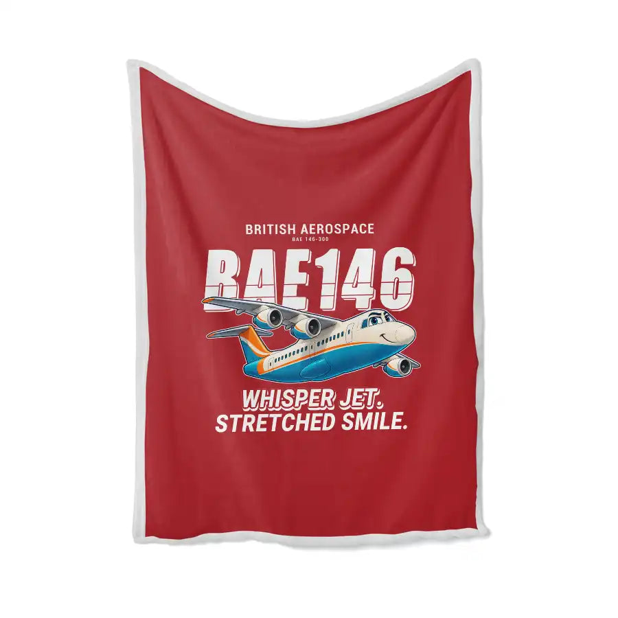 BAe 146-300 - Cartoon - Blanket - Red