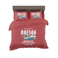 Thumbnail for BAe 146-300 - Cartoon + Name - Bedding Set - Red