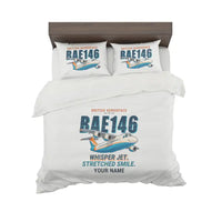 Thumbnail for BAe 146-300 - Cartoon + Name - Bedding Set - White
