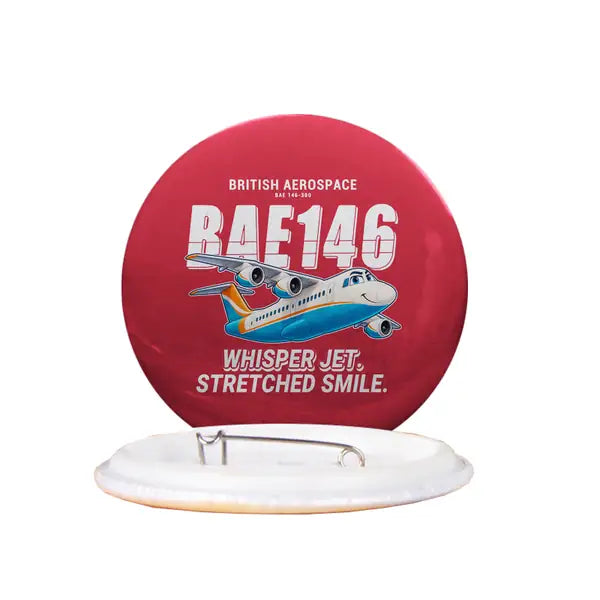 BAe 146-300 - Cartoon - Pin - Red