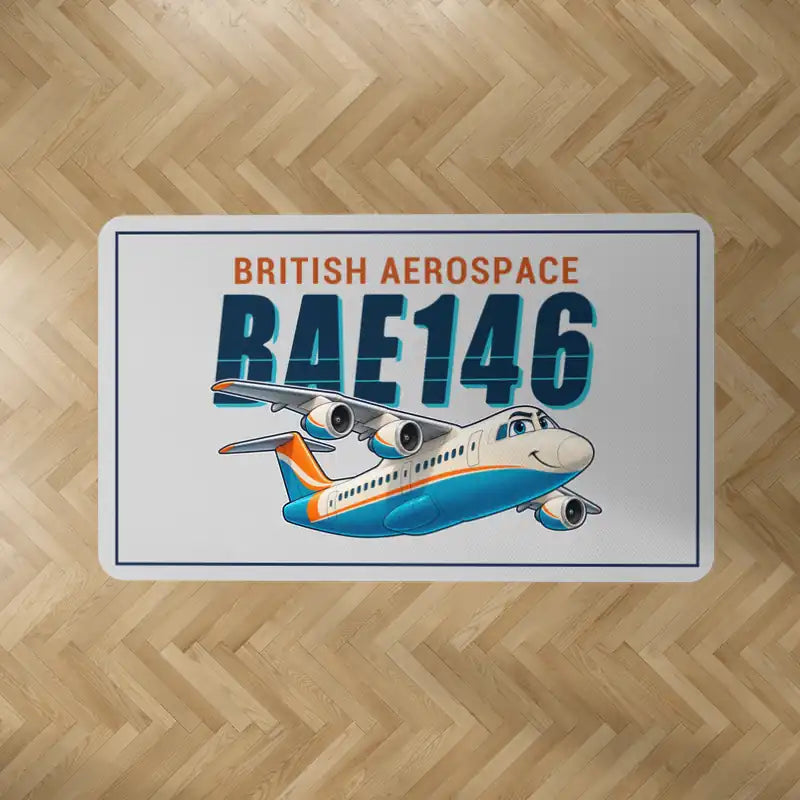 BAe 146-300 - Cartoon - Rectangle Carpet - Light Gray