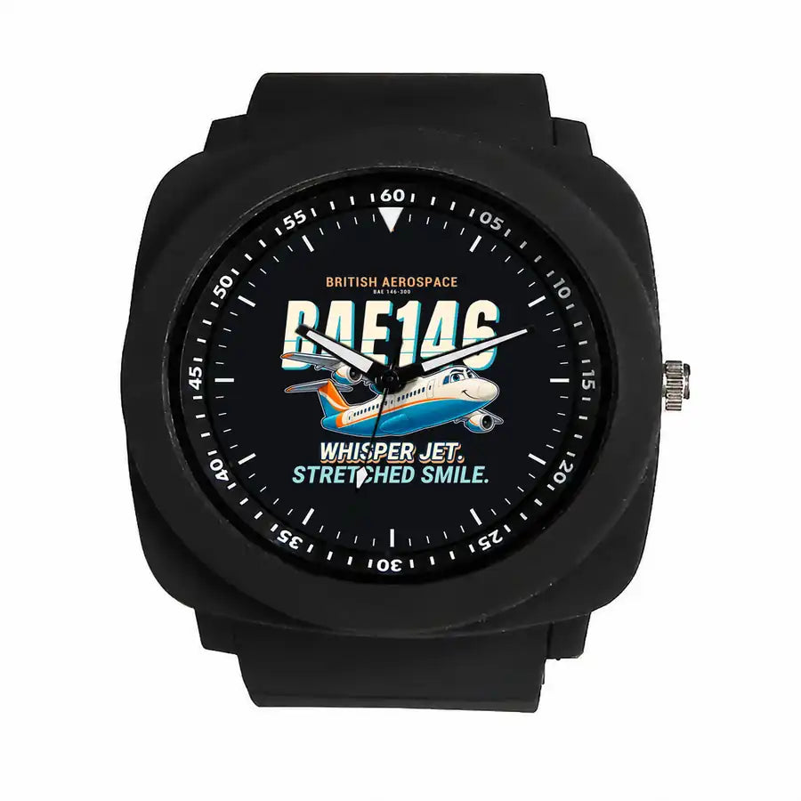 BAe 146-300 - Cartoon - Rubber Strap - Black