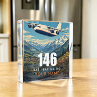 Thumbnail for BAe 146-300 - Crystal Ornament - 3D + Name - Kitchen