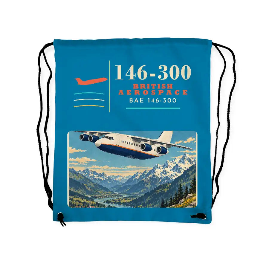 BAe 146-300 - Drawstring Bag - Classic - Light Blue