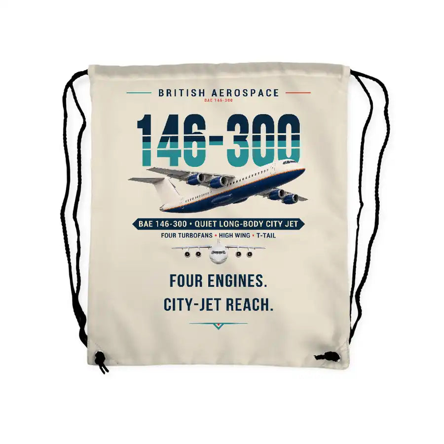 BAe 146-300 - Drawstring Bag - Original - Beige