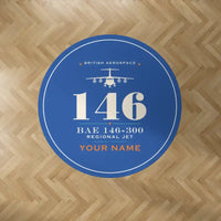 Thumbnail for BAe 146-300 - Heritage + Name - Round Carpet - Blue