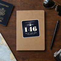 Thumbnail for BAe 146-300 - Heritage - Square Sticker - Notebook